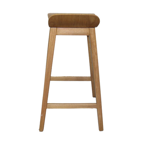 Set x 2 Sillas Bar Madrid Madera 43x70cm Asiento Cuadrado con Espaldar - Sillas y Butacos | Bylmo