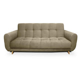 Sala Clic Clac Archer Camel 210 cm con Sofá de 3 Puestos y 2 Poltronas Reclinables