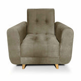 Sala Clic Clac Archer Camel 210 cm con Sofá de 3 Puestos y 2 Poltronas Reclinables