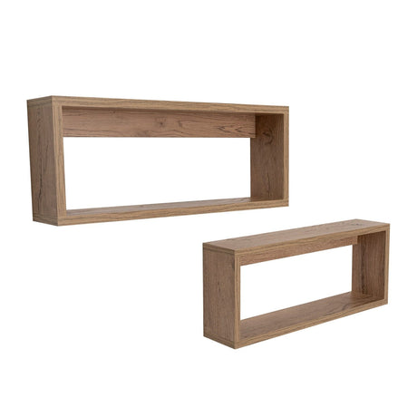 Set de 2 Repisas Rovere 50x20cm Rectangular con Dos Entrepaños - Repisas y Percheros | Bylmo