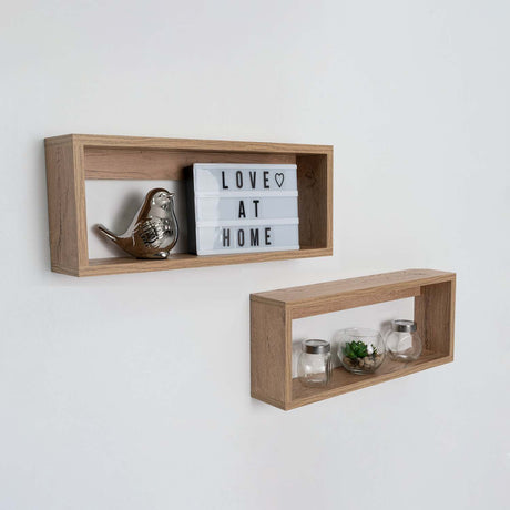 Set de 2 Repisas Rovere 50x20cm Rectangular con Dos Entrepaños - Repisas y Percheros | Bylmo