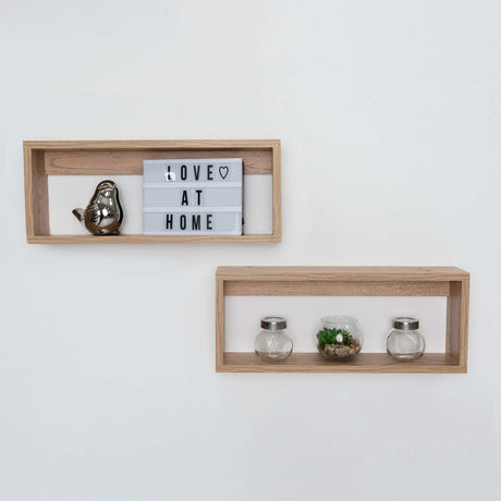 Set de 2 Repisas Rovere 50x20cm Rectangular con Dos Entrepaños - Repisas y Percheros | Bylmo