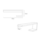 Set de 2 Repisas Santino Rovere 37x28cm Rectangular con Dos Entrepaños - Repisas y Percheros | Bylmo