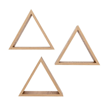 Set de 3 Repisas Rovere 30x30cm Triangular con Un Entrepaño - Repisas y Percheros | Bylmo