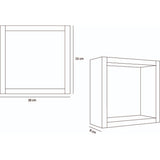 Set de 3 Repisas Eros Rovere 21x21cm Cuadrado con Un Entrepaño - Repisas y Percheros | Bylmo