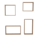 Set de 4 Repisas Zeus Rovere 46x26cm Rectangular con Un Entrepaño - Repisas y Percheros | Bylmo
