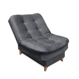 Silla Poltrona fendik Gris 80x90cm De Un Puesto Reclinable con Apoya Brazos
