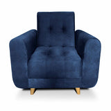 Silla Poltrona Archer Azul 85x90cm De Un Puesto Reclinable con Apoya Brazos