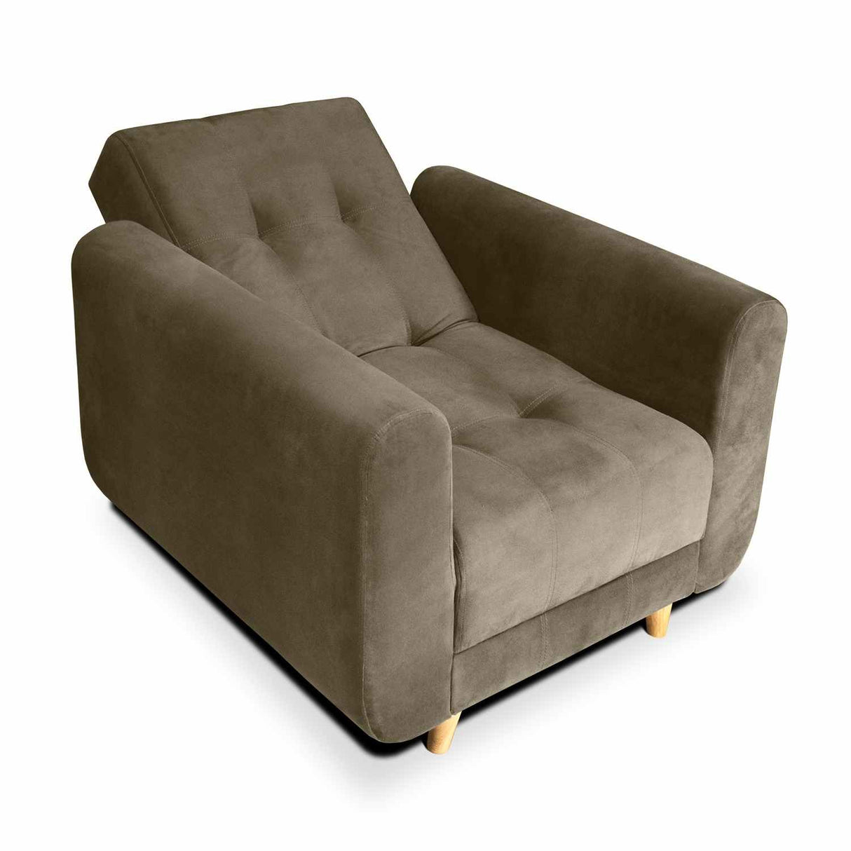 Silla Poltrona Archer Camel 85x90cm De Un Puesto Reclinable con Apoya Brazos
