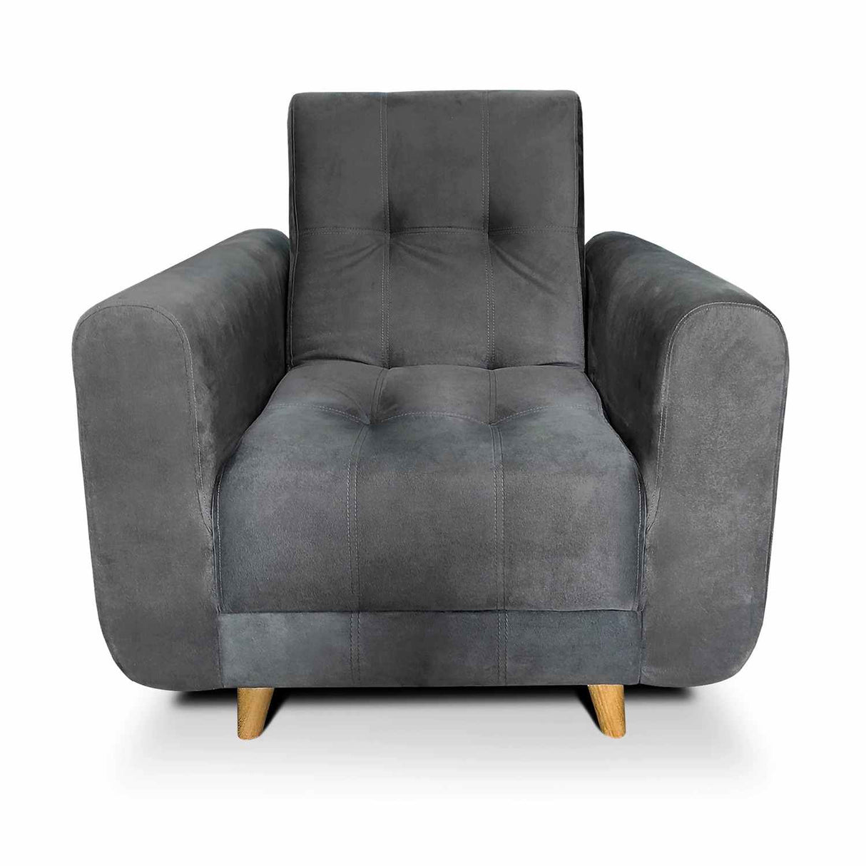 Silla Poltrona Archer Gris 85x90cm De Un Puesto Reclinable con Apoya Brazos