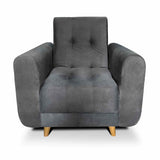 Silla Poltrona Archer Gris 85x90cm De Un Puesto Reclinable con Apoya Brazos