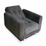 Silla Poltrona Archer Gris 85x90cm De Un Puesto Reclinable con Apoya Brazos