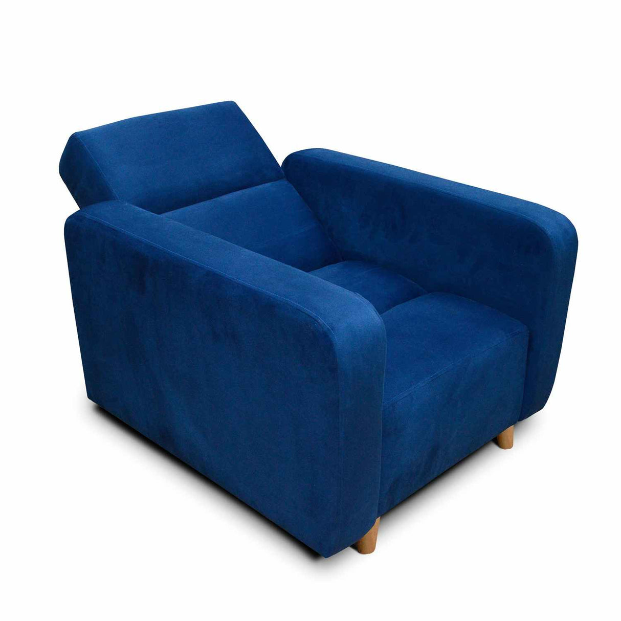 Silla Poltrona Úngaro Azul 85x90cm De Un Puesto Reclinable con Apoya Brazos