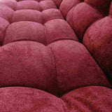 Sofá Cama Esquinero Carvallo Vinotinto 185x100cm De 3 Puestos Reclinable con Apoya Brazos