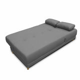 Sofá Cama Mariscal Gris 180x81cm De 3 Puestos Reclinable con Apoya Brazos