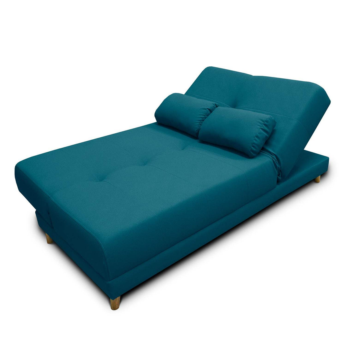 Sofá Cama Mariscal Turquesa 180x81cm De 3 Puestos Reclinable con Apoya Brazos