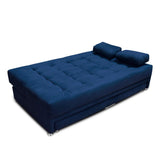 Sofá Cama Matter Azul 190x95cm De 3 Puestos Reclinable con Apoya Brazos