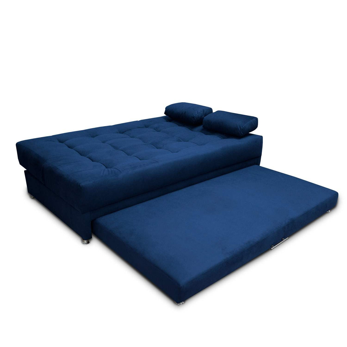 Sofá Cama Matter Azul 190x95cm De 3 Puestos Reclinable con Apoya Brazos