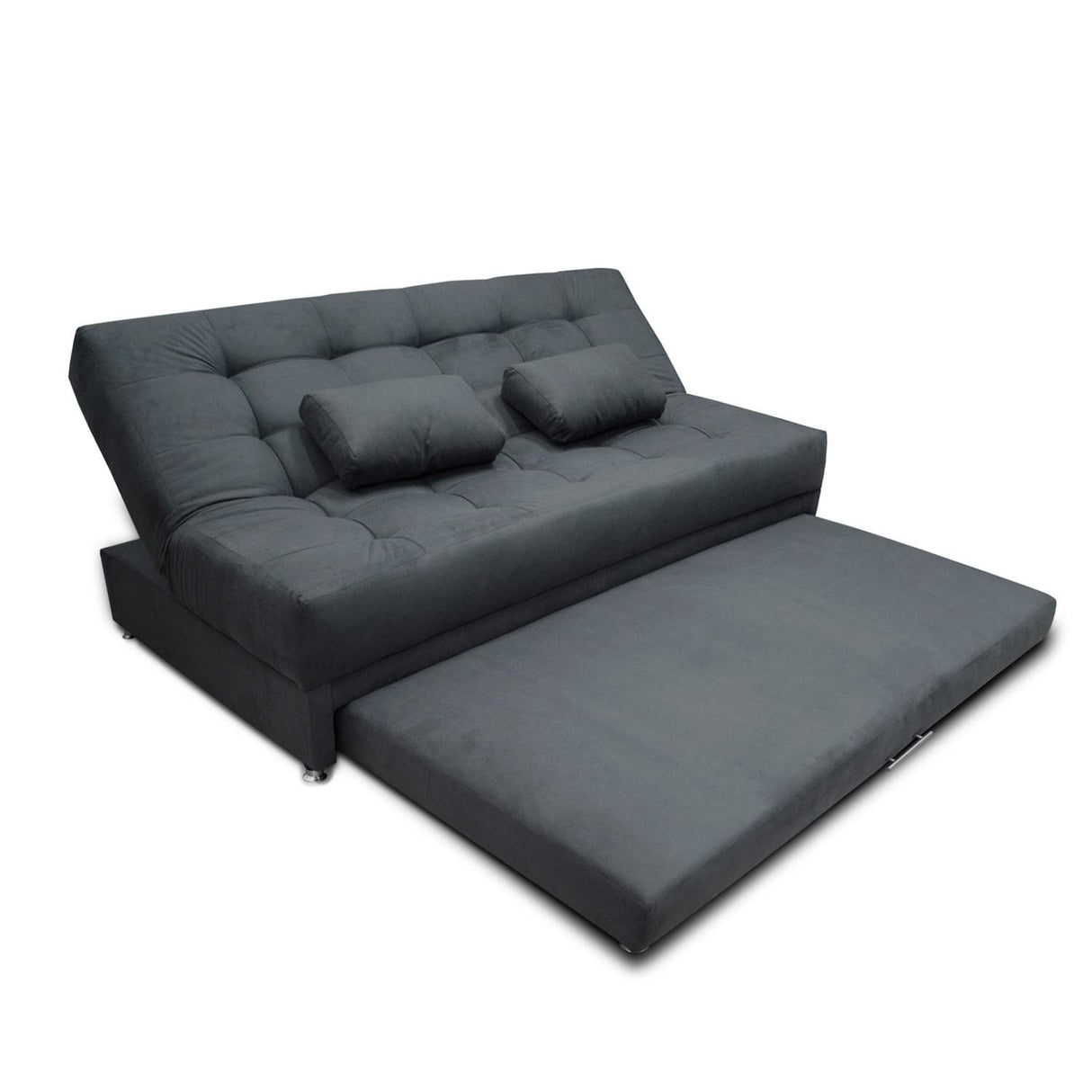 Sofá Cama Matter Gris 190x95cm De 3 Puestos Reclinable con Apoya Brazos
