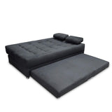 Sofá Cama Matter Gris 190x95cm De 3 Puestos Reclinable con Apoya Brazos