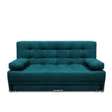 Sofá Cama Matter Turquesa 190x95cm De 3 Puestos Reclinable con Apoya Brazos