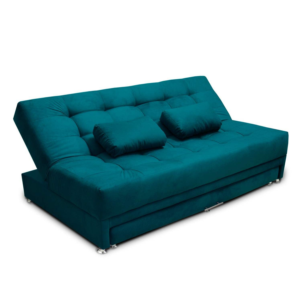 Sofá Cama Matter Turquesa 190x95cm De 3 Puestos Reclinable con Apoya Brazos
