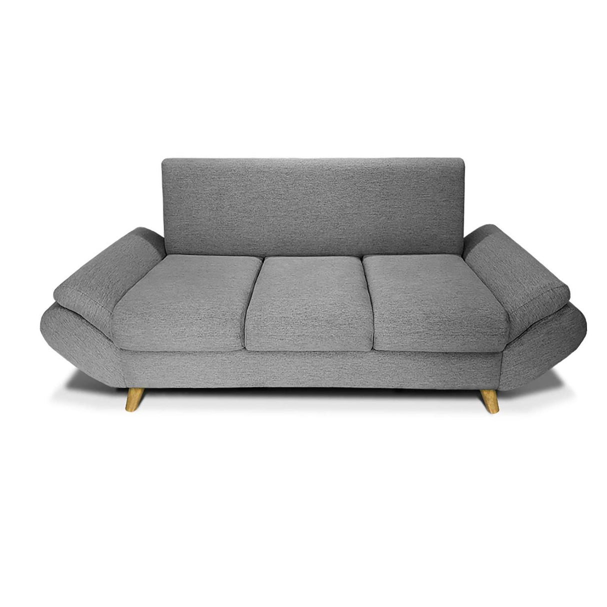Sofá Jade Gris 200x85cm De 3 Puestos sin Apoya Brazos