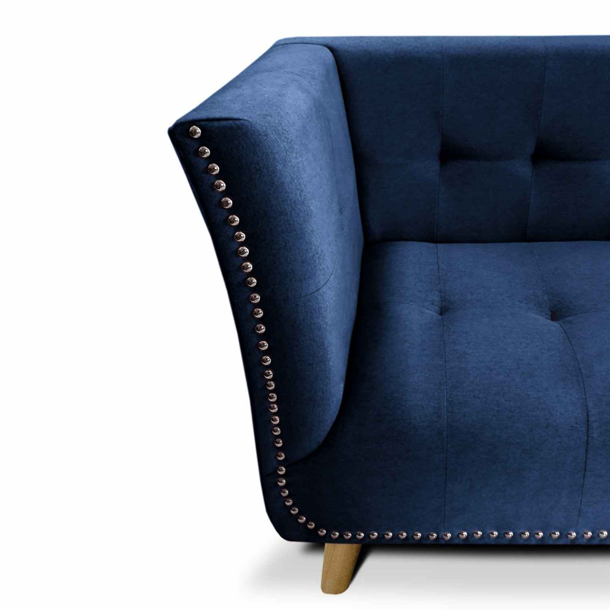 Sofá Magallanes Azul 200x70cm De 3 Puestos con Apoya Brazos