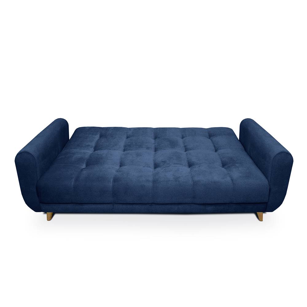 Sofacama Archer Azul 210x85cm de Tres Puestos Reclinable con Appoya Brazos