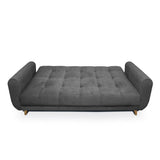 Sofá Cama Archer Gris 210x95cm De 3 Puestos Reclinable con Apoya Brazos