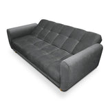 Sofá Cama Archer Gris 210x95cm De 3 Puestos Reclinable con Apoya Brazos