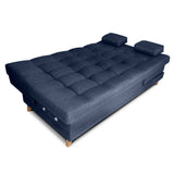 Sofá Cama Balmain Plomo 190x95cm De 3 Puestos Reclinable con Apoya Brazos