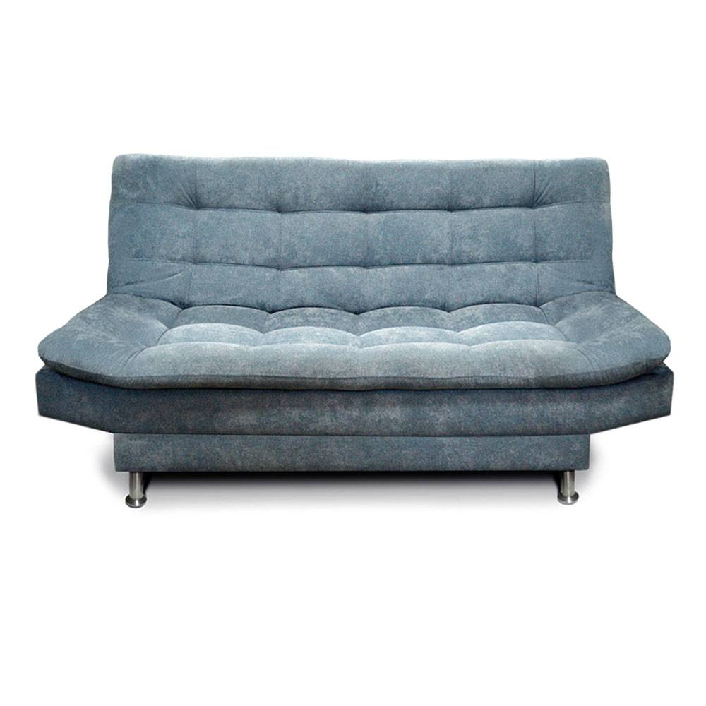 Sofá Cama Carvallo Azul 185x90cm De 3 Puestos Reclinable sin Apoya Brazos