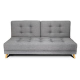 Sofá Cama Cavalli Gris 180x90cm De 3 Puestos Reclinable sin Apoya Brazos