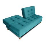 Sofá Cama Cavalli Turquesa 180x90cm De 3 Puestos Reclinable sin Apoya Brazos