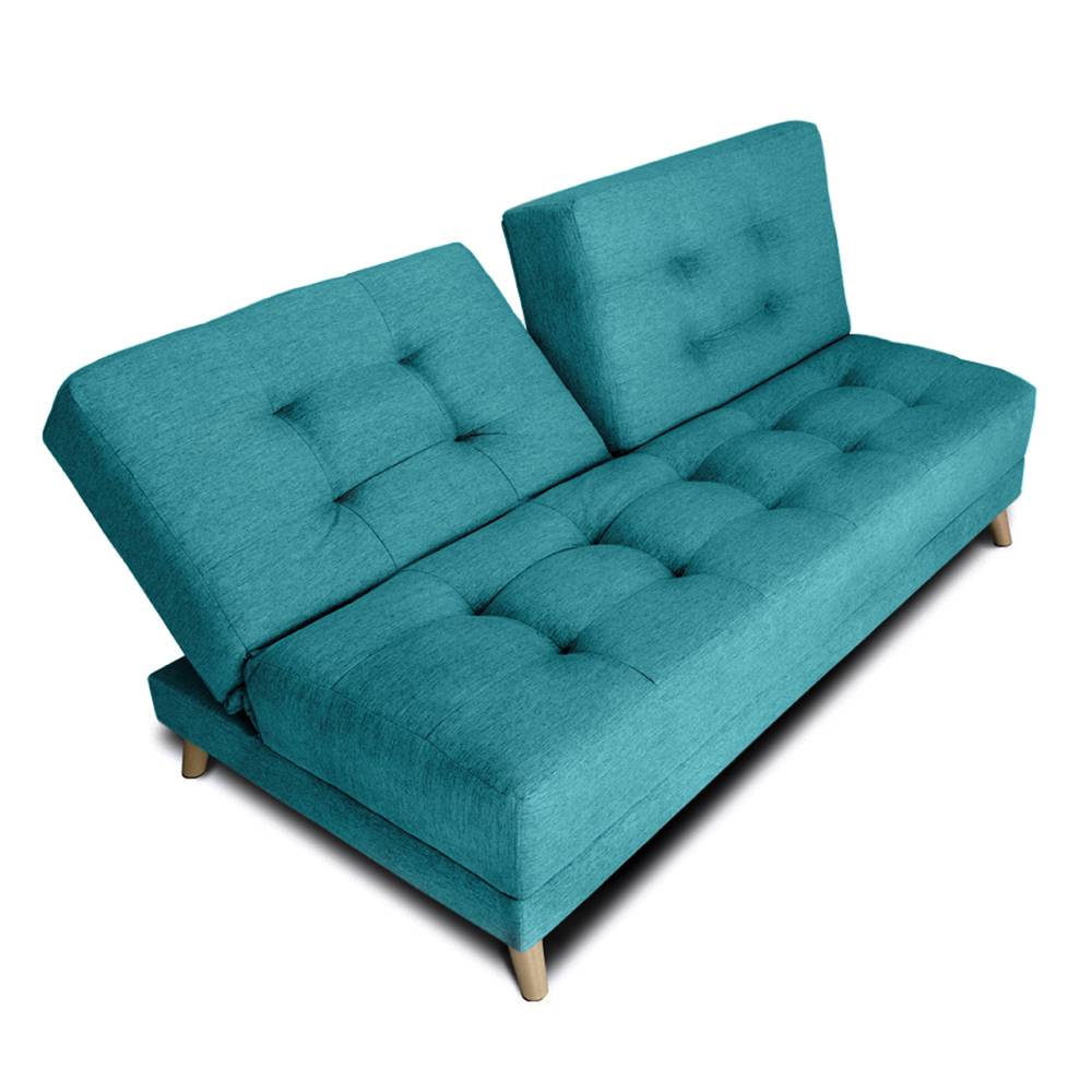 Sofá Cama Cavalli Turquesa 180x90cm De 3 Puestos Reclinable sin Apoya Brazos
