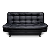 Sofá Cama Carvallo Negro 185x95cm De 3 Puestos Reclinable sin Apoya Brazos