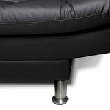 Sofá Cama Carvallo Negro 185x95cm De 3 Puestos Reclinable sin Apoya Brazos