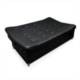 Sofá Cama Dolce Negro 185x95cm De 3 Puestos Reclinable con Apoya Brazos