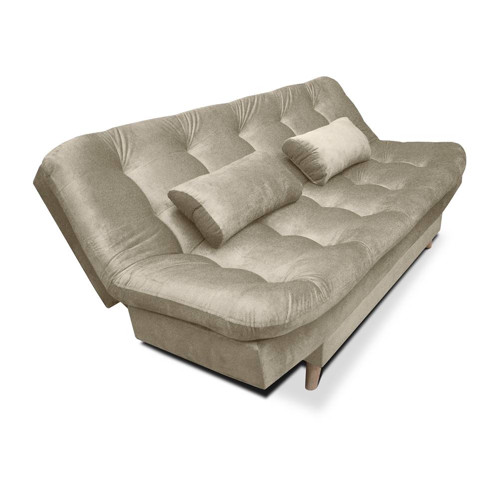 Sofá Cama Fendik Camel 185x95cm De 3 Puestos Reclinable con Apoya Brazos