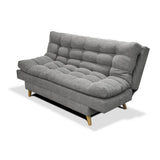 Sofá Cama Gabana Gris 180x95cm De 3 Puestos Reclinable sin Apoya Brazos