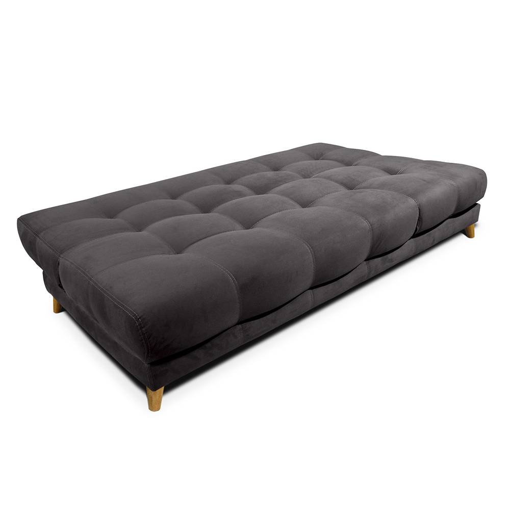 Sofá Cama Martins Gris 190x90cm De 3 Puestos Reclinable con Apoya Brazos