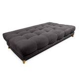 Sofá Cama Martins Gris 190x90cm De 3 Puestos Reclinable con Apoya Brazos