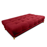 Sofá Cama Martins Rojo 190x90cm De 3 Puestos Reclinable con Apoya Brazos