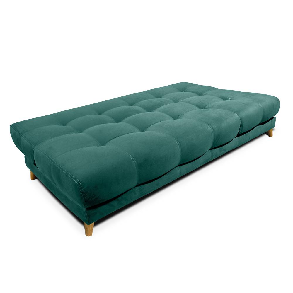 Sofá Cama Martins Turquesa 190x90cm De 3 Puestos Reclinable con Apoya Brazos