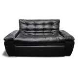 Sofá Cama Mirano Negro 190x95cm De 3 Puestos Reclinable con Apoya Brazos