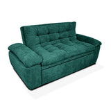 Sofá Cama Mirano Turquesa 190x95cm De 3 Puestos Reclinable con Apoya Brazos