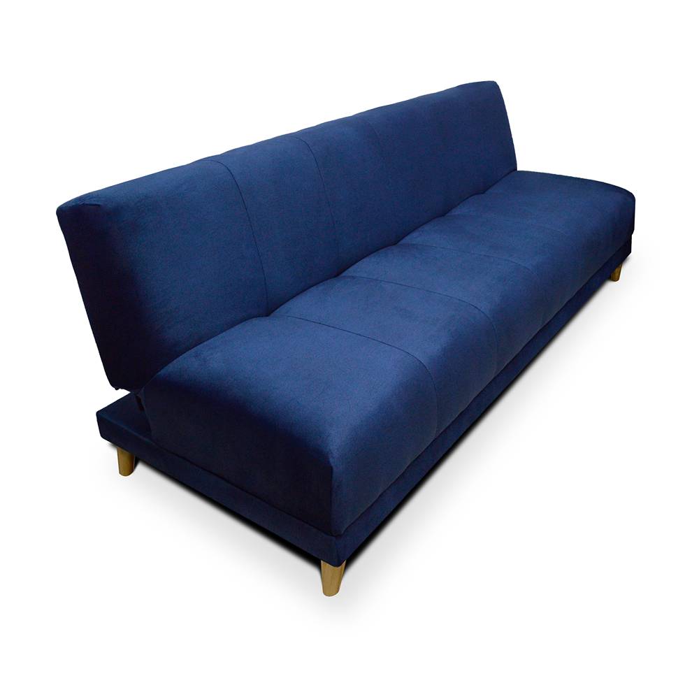 Sofá Cama Sabath Azul 180x81cm De 3 Puestos Reclinable sin Apoya Brazos