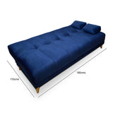Sofá Cama Sabath Azul 180x81cm De 3 Puestos Reclinable sin Apoya Brazos