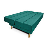 Sofá Cama Souza Turquesa 180x85cm De 3 Puestos Reclinable sin Apoya Brazos